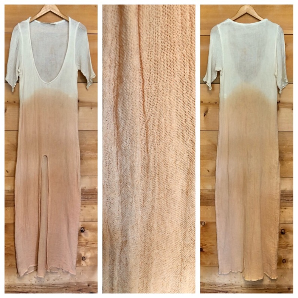 Jen's Pirate booty maxi dress gauze lightweight boho v neck short sleeve